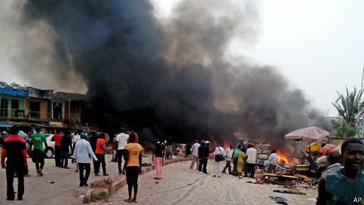 尼日利亚一城市遭恐袭118人遇难多为妇女（图）