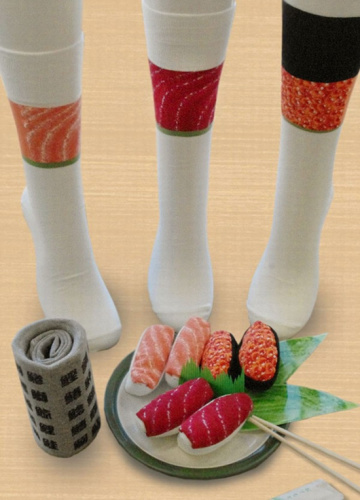 日本商家推出“寿司袜子”食材纹样栩栩如生