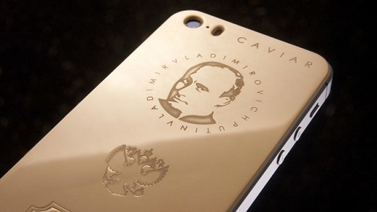 意大利奢侈品牌推黄金iPhone5S印普京头像(图)