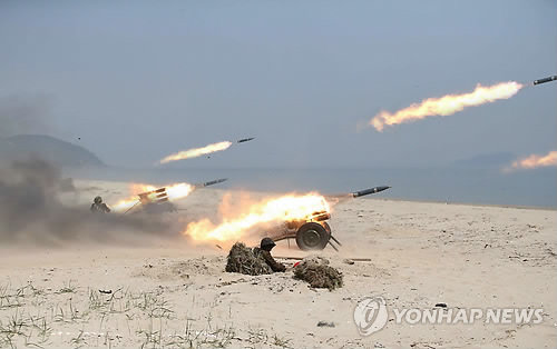 朝鲜再发射2枚飞行物韩国军方密切关注（图）