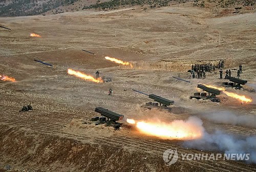 韩朝海上炮击险爆空战20余架战机空中对峙(图)
