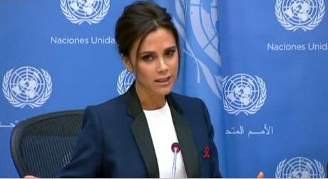 贝克汉姆妻子出任联合国艾滋病防治计划慈善大使