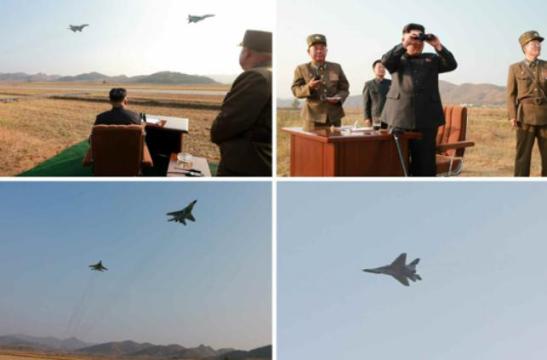 金正恩指导飞行训练坐进驾驶舱了解技术数据