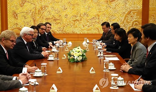 朴槿惠会见德国外长共商加强韩德合作方案(图)