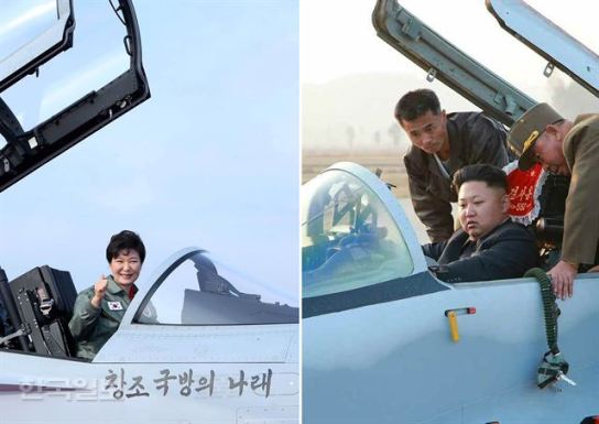 金正恩朴槿惠同一天视察主力战机韩媒比较(图)