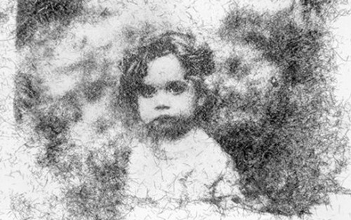 艺术家用头发花粉等材料作画逼真如照片(图)