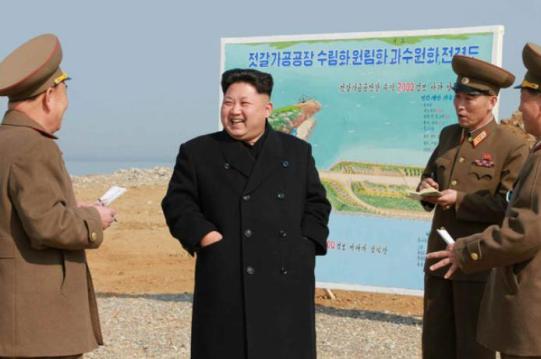金正恩视察朝首家鱼酱工厂工地要求提供美味鱼酱