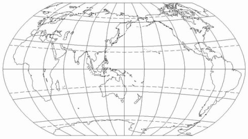 世界地图简图带经纬线图片
