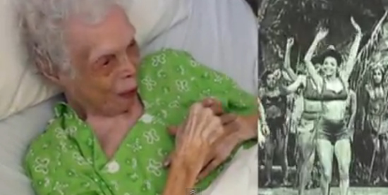百岁老太观看年轻时热舞视频:想再跳一次!(图)