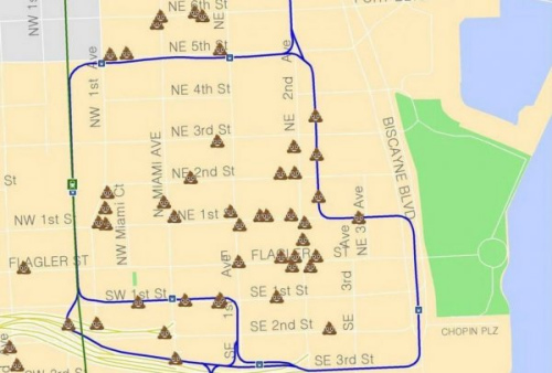 迈阿密为改善城市卫生发布“人屎“城市地图(图)