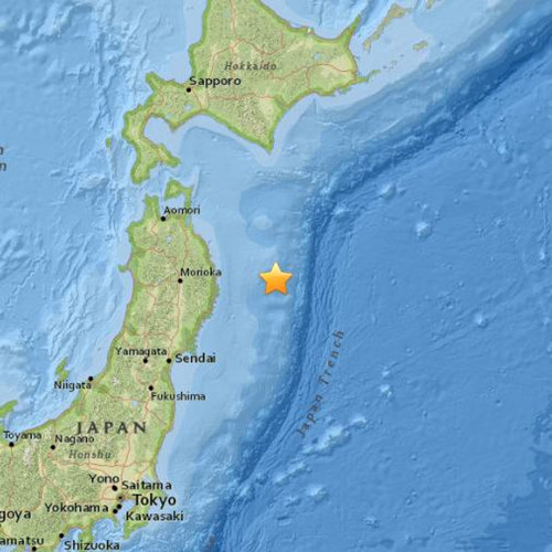 日本东部海域发生5.5级地震震源深度26.1公里