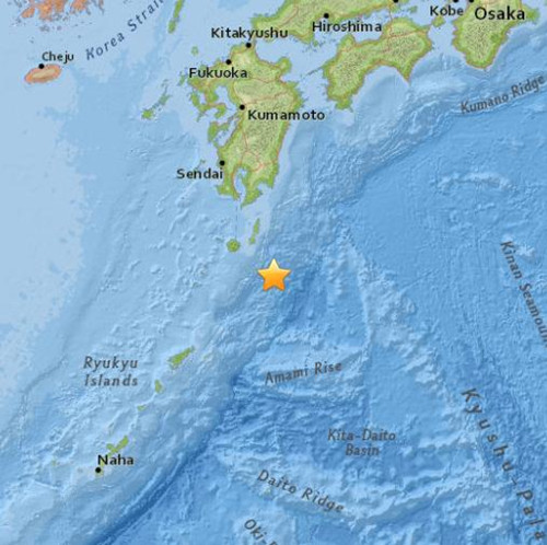 日本南部海域发生5.0级地震震源深度34.3公里