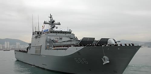 韩国海军将举行联合登陆演习天王峰舰首次参加