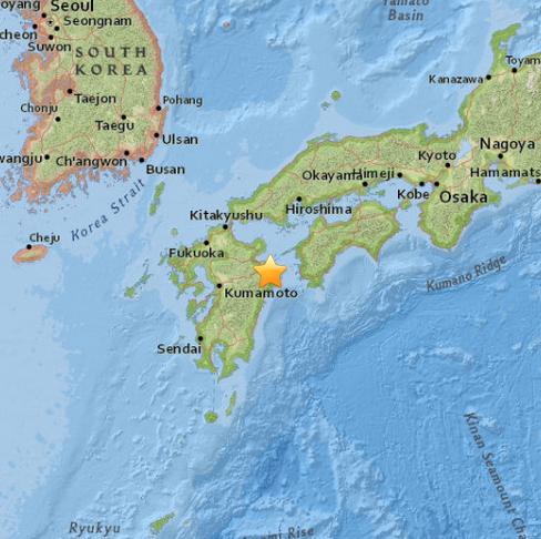 日本海域发生5.4级地震震源深度55.3公里(图)