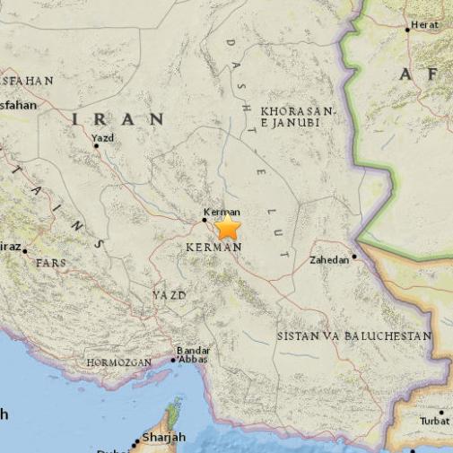 伊朗科尔曼发生5.2级地震震源深度37.6公里