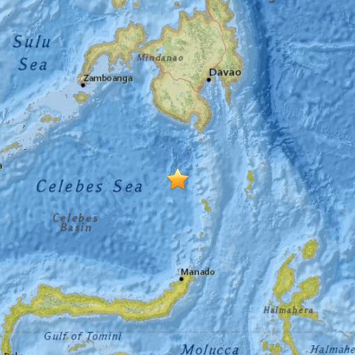 菲律宾海域发生5.9级地震震源深度309.5公里