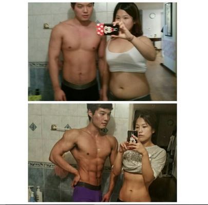 胖子的逆袭!韩情侣疯狂减掉50斤告别肉肉身材(图)