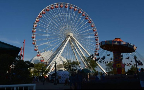 芝加哥海军码头摩天轮将成历史天际夜景谢幕(图)