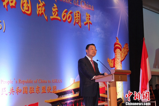 中国驻印尼使馆和中国驻东盟使团举办国庆66周年招待会