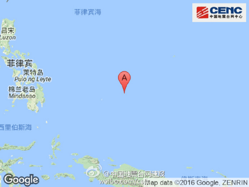 加罗林群岛西部发生6.0级左右地震