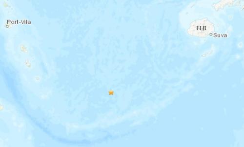 斐济群岛附近海域发生5.3级地震震源深度10公里