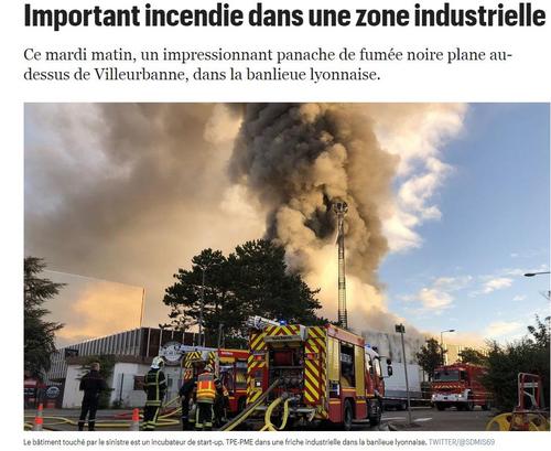 外媒：法国里昂仓库大火已得到遏制暂无伤亡信息