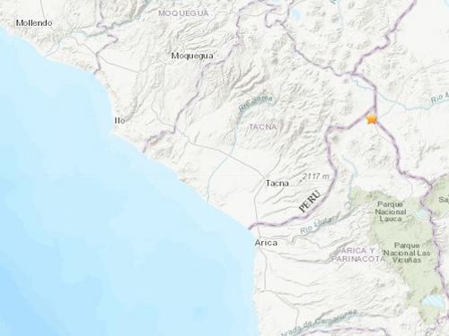 秘鲁塔拉塔东北部发生4.5级地震震源深度172千米