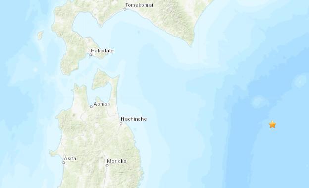 日本北海道东南部海域发生4.7级地震震源深度34.9千米