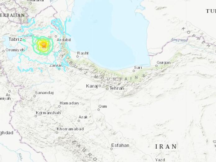 伊朗东阿塞拜疆省发生5.9级地震震源深度10公里