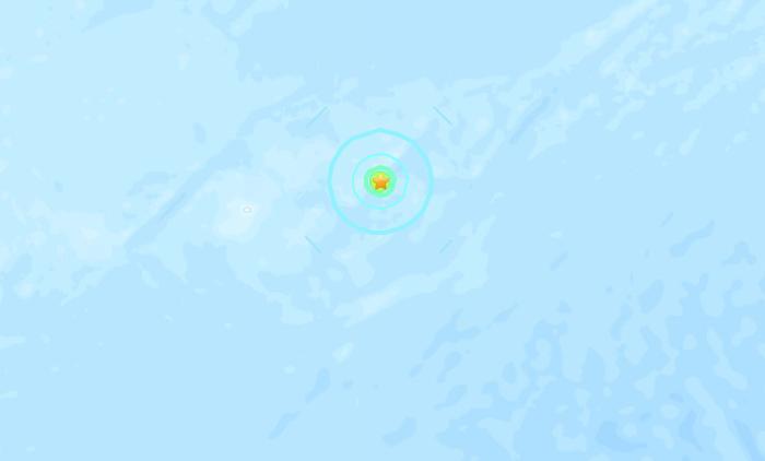 布韦岛东部海域发生5.4级地震震源深度10公里