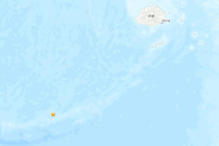 斐济群岛西南海域发生5.2级地震震源深度24.1公里