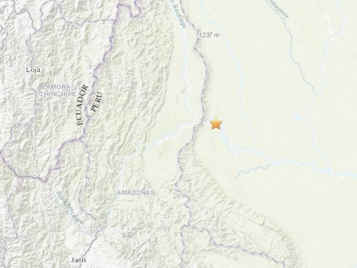 秘鲁巴兰卡西北方向发生5.1级地震震源深度10公里