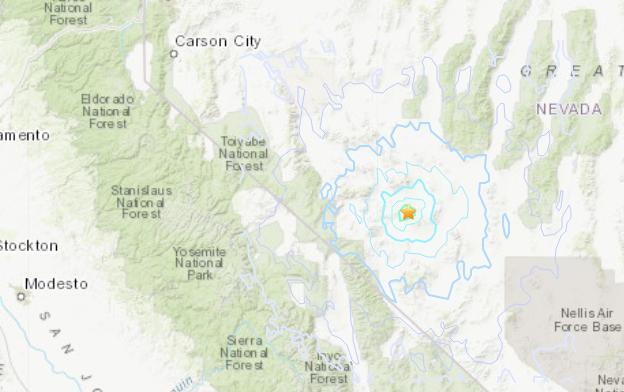 美国内华达州发生6.4级地震震源深度7.6千米