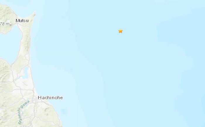 日本东北部海域发生5.0级地震震源深度46.2公里