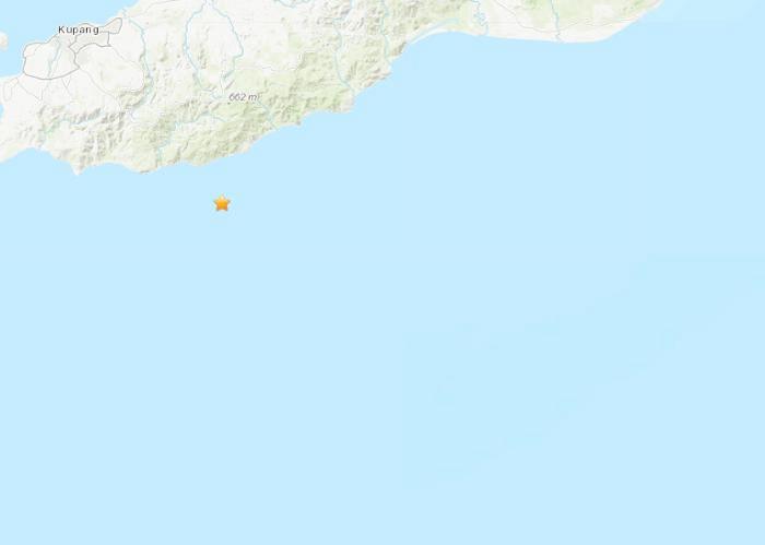 印尼南部沿海地区发生5.1级地震震源深度10公里
