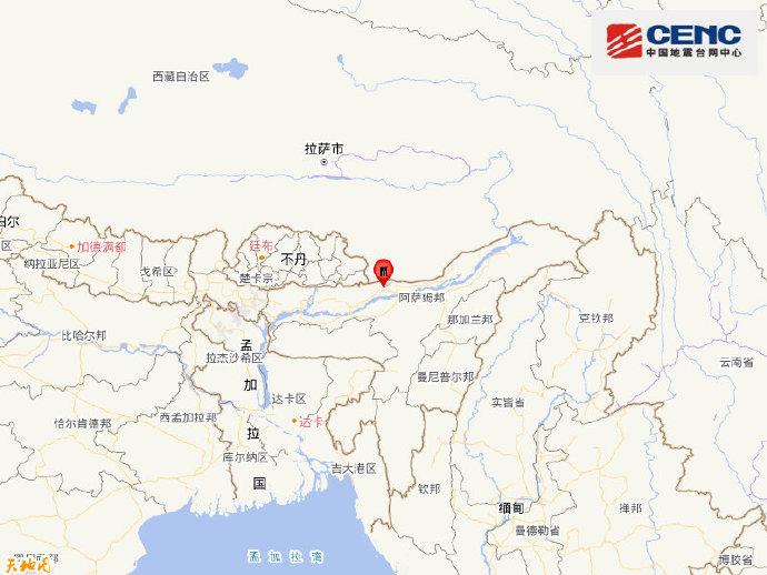 印度发生6.2级地震震源深度10千米
