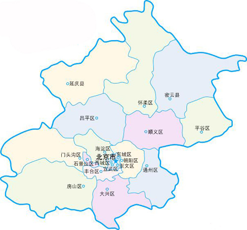 北京区县划分图片