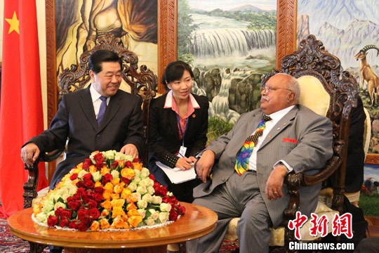 贾庆林会见埃塞俄比亚总统赞赏奉行一个中国政策