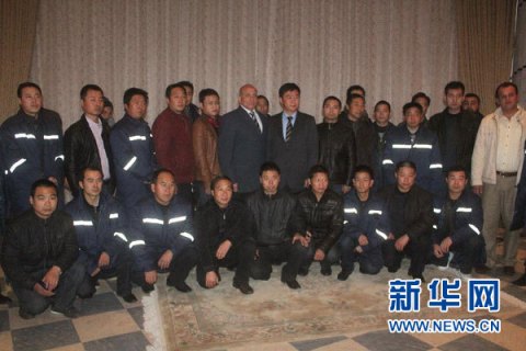 获释的25名中国工人安全返回埃及工厂(图)