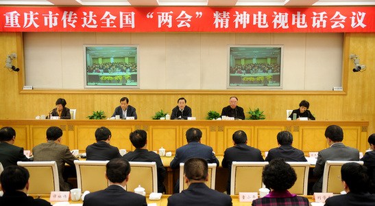 重庆市召开传达全国“两会”精神电视电话会议
