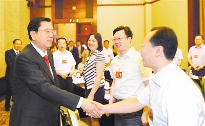 重庆市领导看望党代会代表张德江要求认真履职