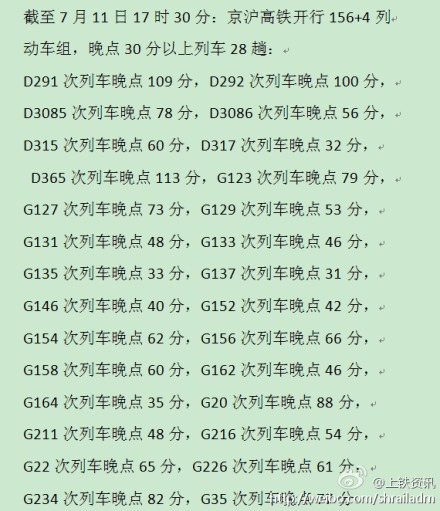 京沪高铁常州至无锡段突发故障几十趟列车晚点