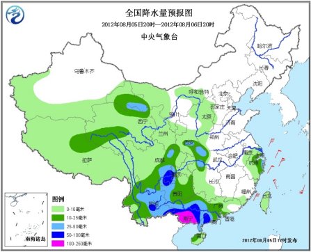 受“海葵”影响浙江安徽江苏上海等局地特大暴雨
