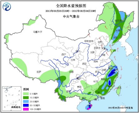 未来三天江南华南暴雨烦扰东北气温继续下滑