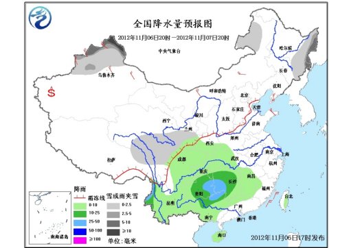 中国北方冷空气活动频繁南方大部有明显降雨