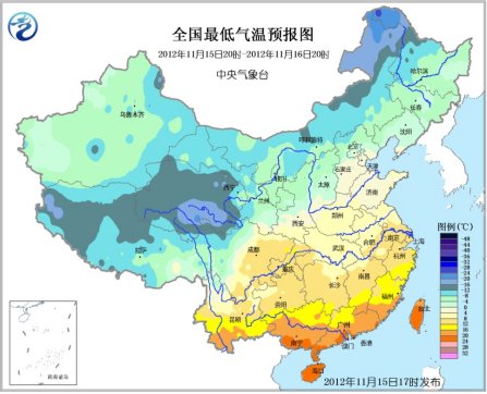 中国南方大部降雨降温东北部分地区有中到大雪