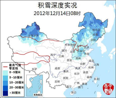 东北华北内蒙古东部新疆北部现5-10厘米积雪