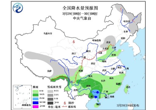 3月底南方遭遇频繁强降雨北京河北或有雨夹雪
