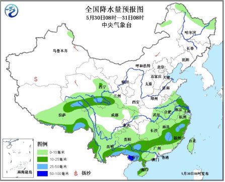 南方难见晴天北方回温广西贵州等地仍有强降雨
