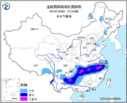 中国气象局启动Ⅲ级响应应对长江中下游强降雨